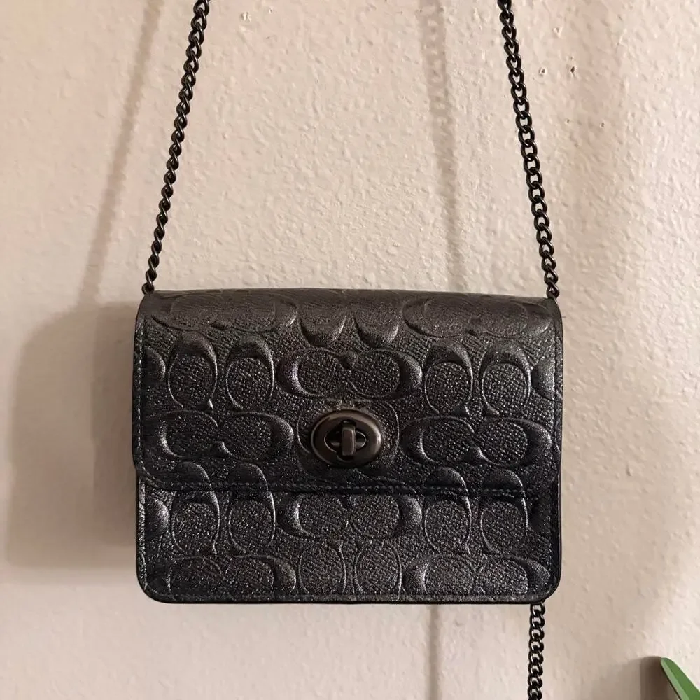 Coach Mini Bowery Crossbody Debossed Patent Leather Crossbody